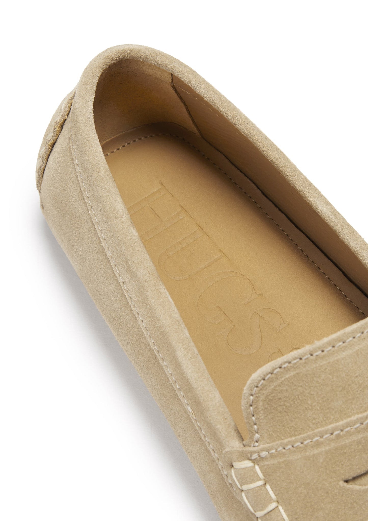 Men’s Penny Driving Loafers – Taupe Suede Classic Slip-On Shoes