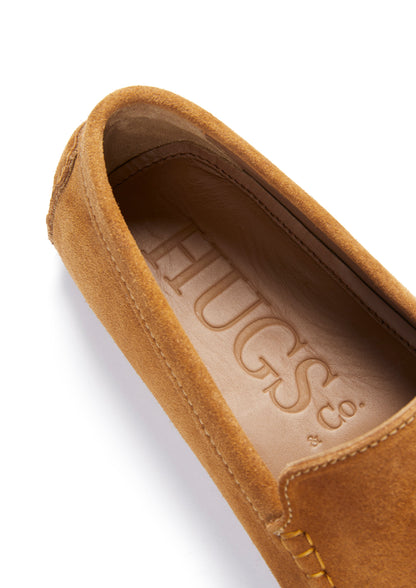 Men’s Tasselled Driving Loafers Premium Tobacco Suede Slip-On Shoes