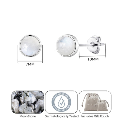 Moonstone Stud Earrings