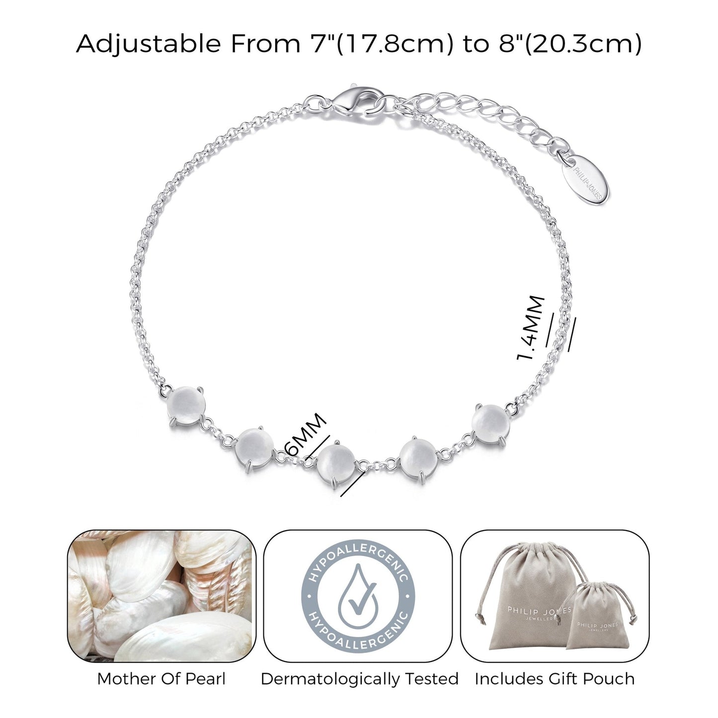 Mother of Pearl Gemstone Bracelet