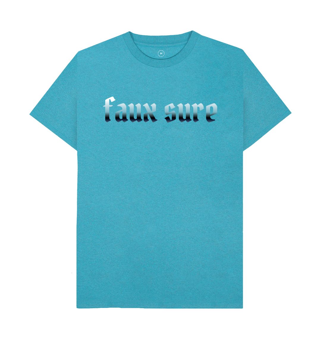 Ocean Blue Men's Faux Sure Print T-Shirts