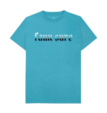 Ocean Blue Men's Faux Sure Print T-Shirts