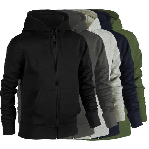 Urban Road Plain Zip Hoodie-0