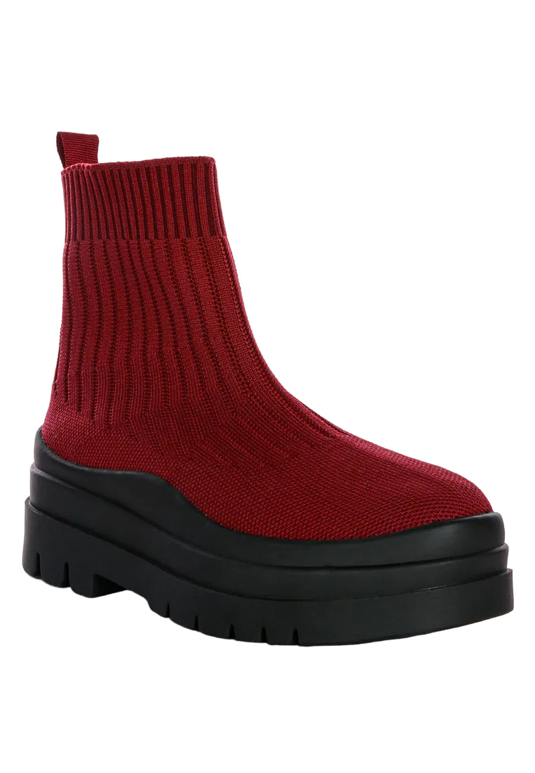 Quavo Knitted Platform Chunky Boots-1