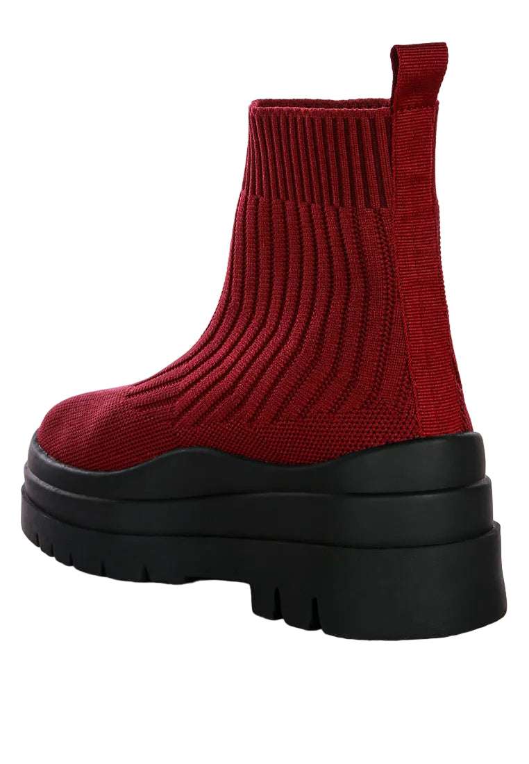 Quavo Knitted Platform Chunky Boots-3