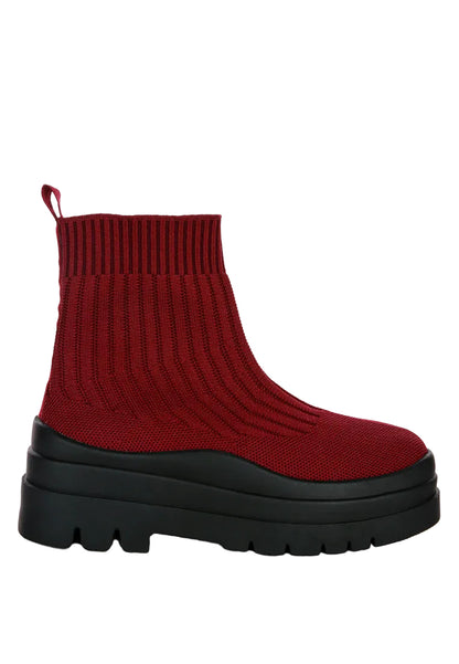 Quavo Knitted Platform Chunky Boots-0