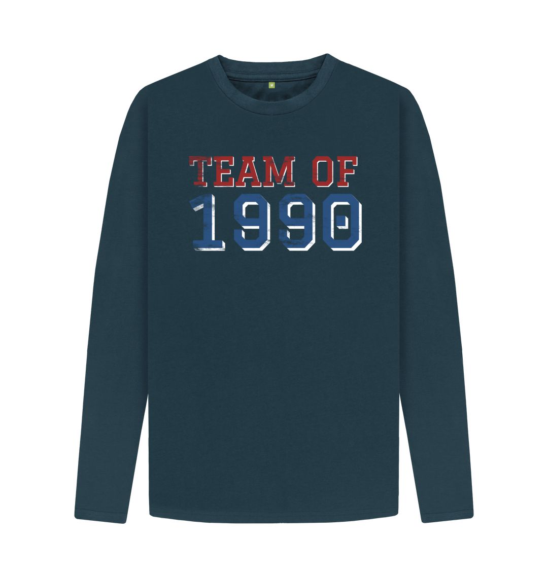 Denim Blue TEAM OF 1990 Print Men's Jumper