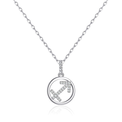 Sagittarius Star Sign Zodiac Necklace with Zircondia® Crystals