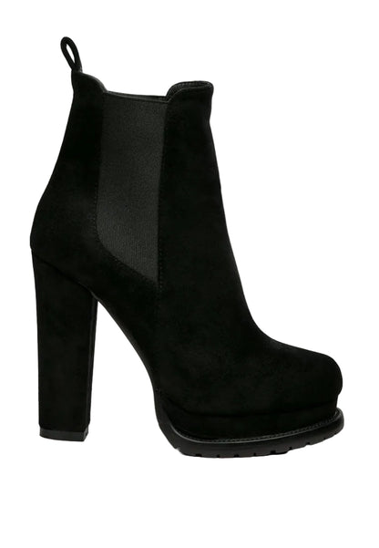 Spire Suede Block Heeled Boots-5