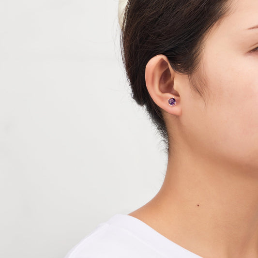 Sterling Silver Amethyst Gemstone Earrings