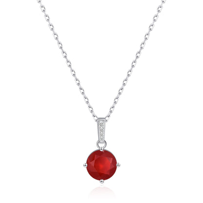 Sterling Silver Carnelian Gemstone Necklace
