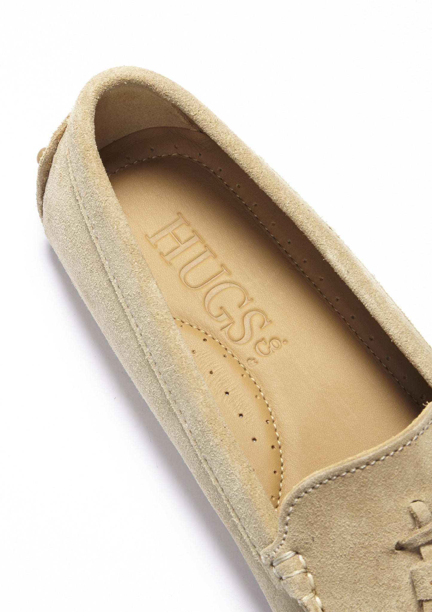 Women’s Tasselled Driving Loafers – Taupe Suede