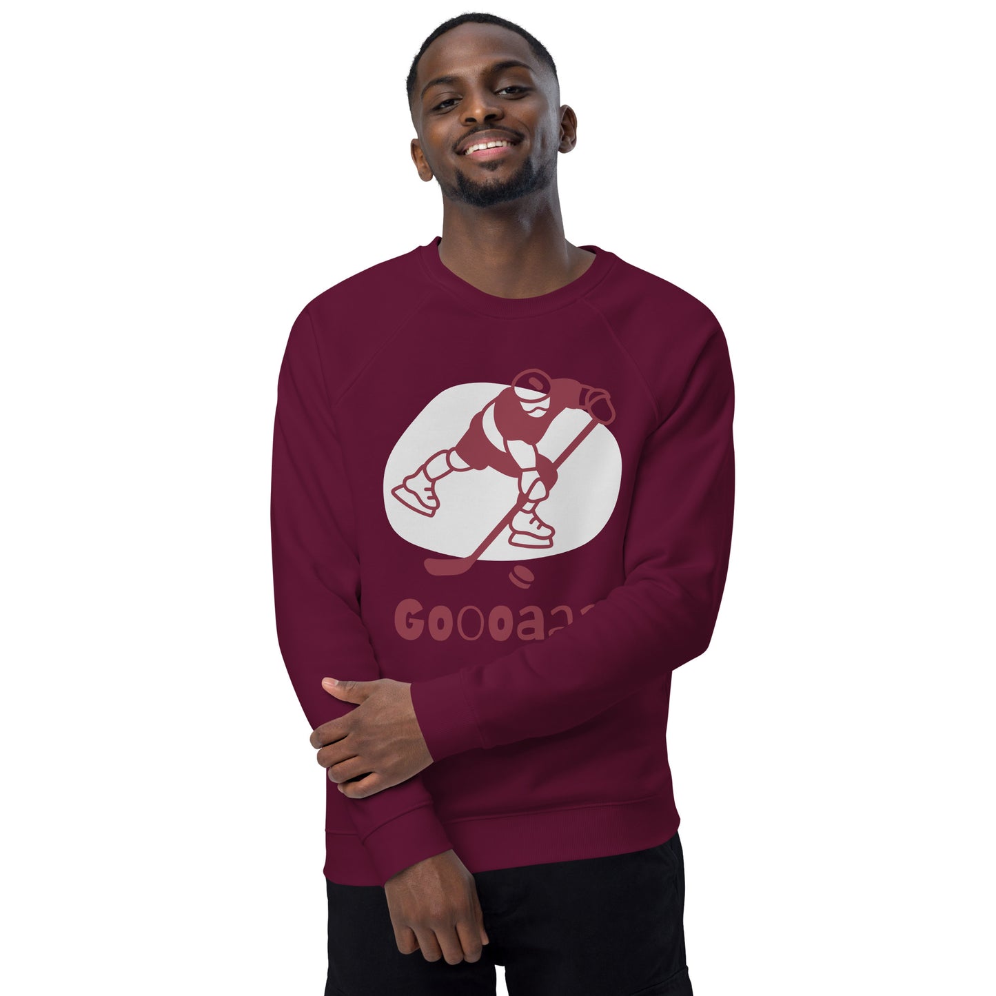 Unisex organic raglan sweatshirt