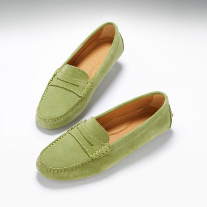 Women’s Penny Driving Loafers - Olive Green