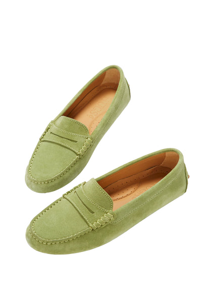 Women’s Penny Driving Loafers - Olive Green