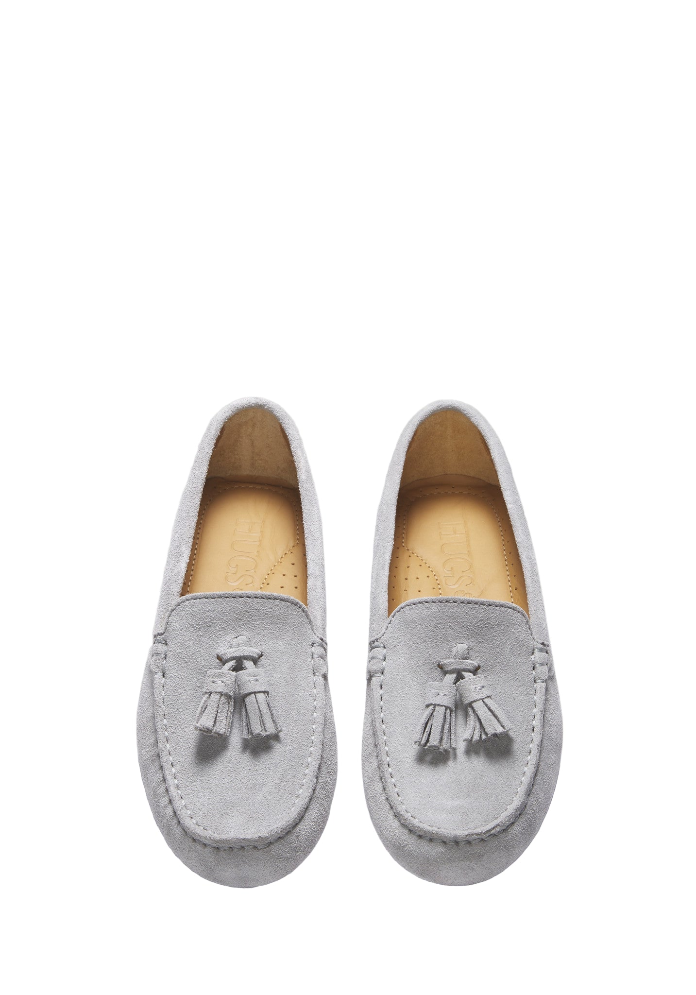 Women's Tasselled Driving Loafers, dove grey suede