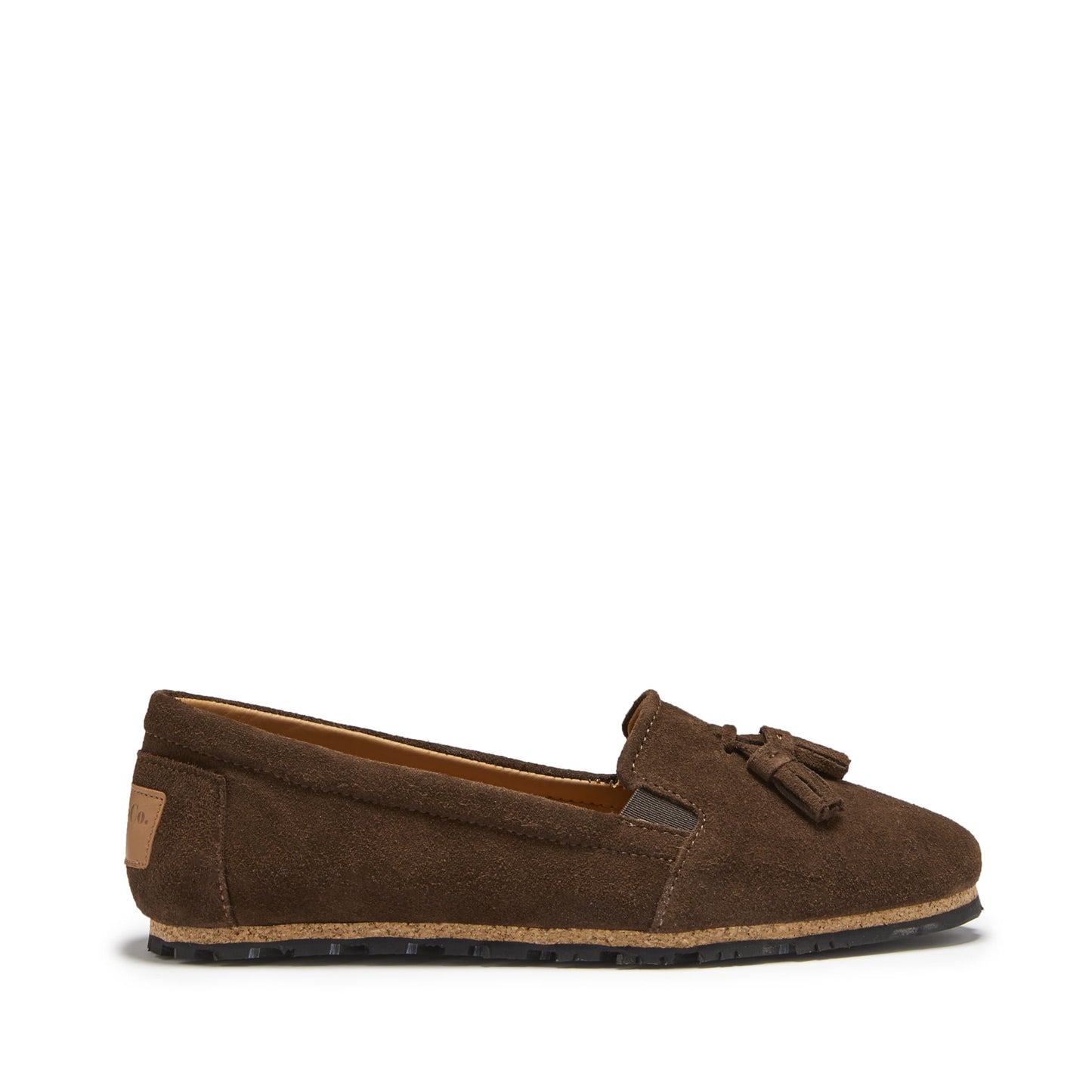 Women’s Tasselled Espadrilles – Brown Suede Slip-On Flats