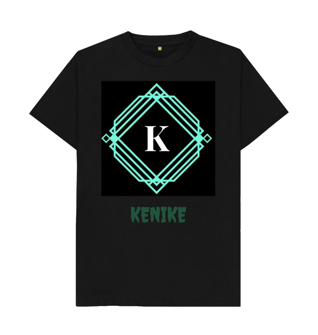 Black Men's Kenike Brand Print T-Shirts