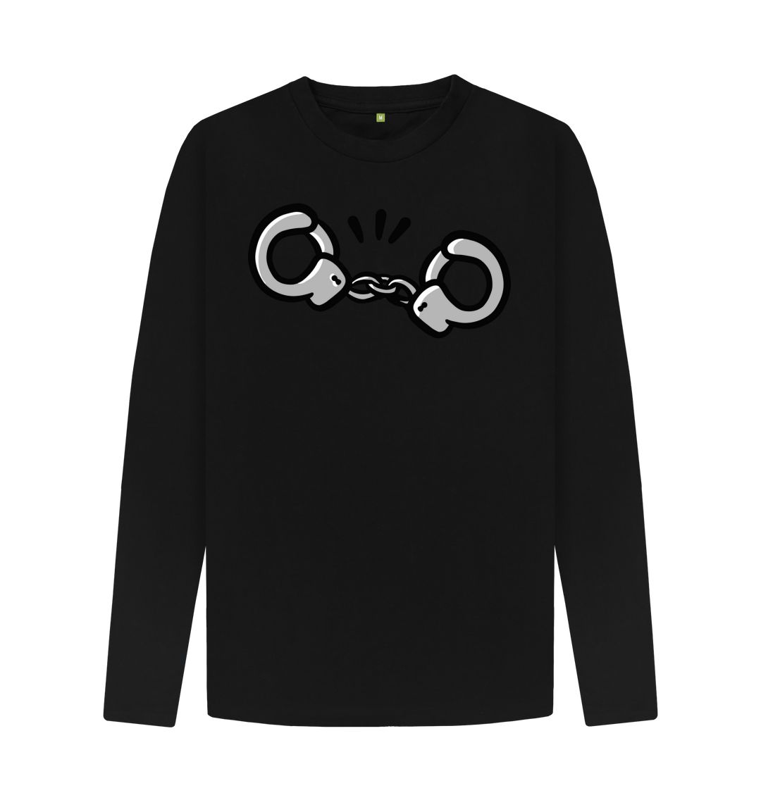 Black Men Empower cuff Print long Sleeve T-Shirt