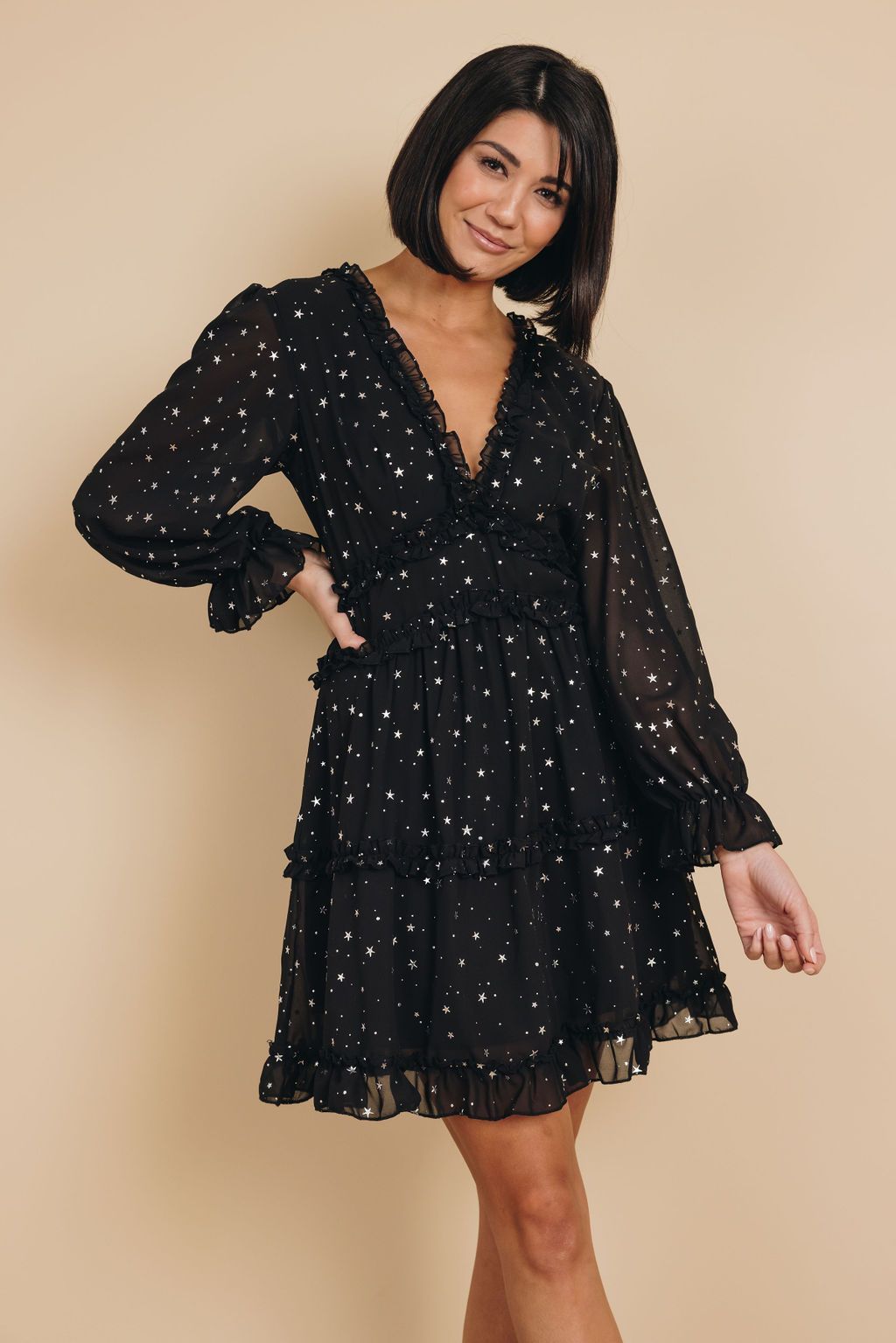 Shining Star Ruffle Dress-4