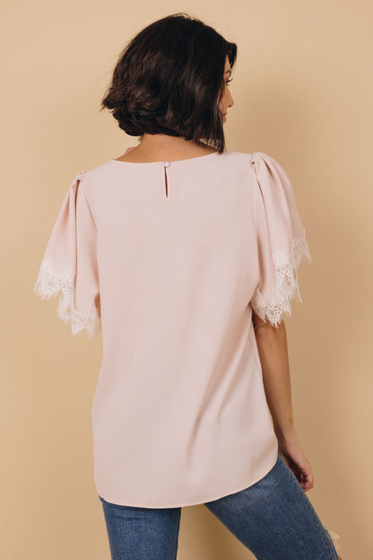 Misconception Satin Lace Top-7