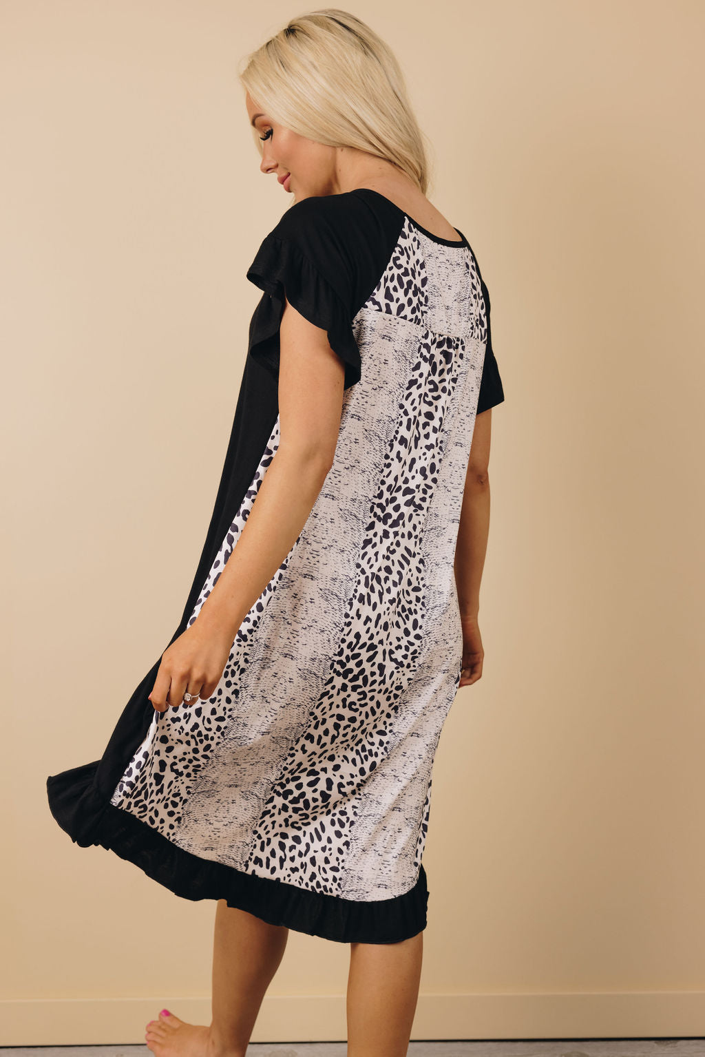 You'll Be Back Animal Print Dress-13