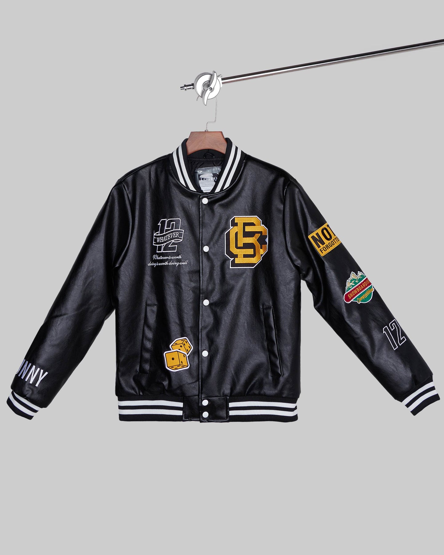 Letterman Baseball Jacket with Patches