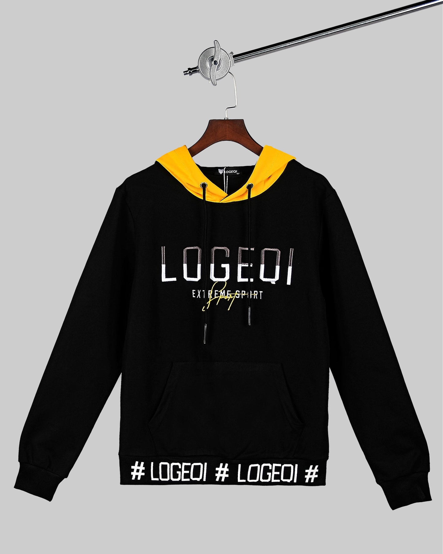 Contrast LOGEQI Logo Ribbed Hem Sweatshirt