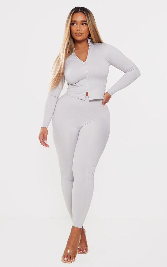 Shape Light Grey Branded Contour Gym Leggings