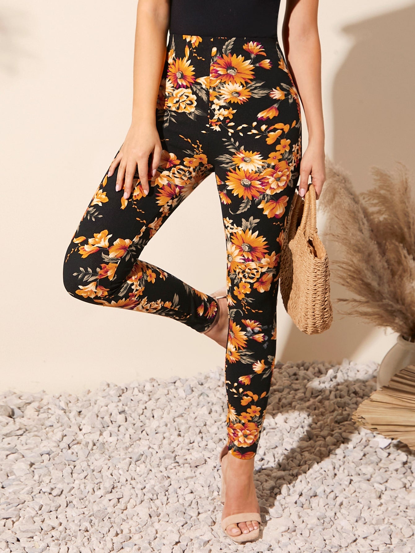 Clasi Floral Print High Waist Leggings