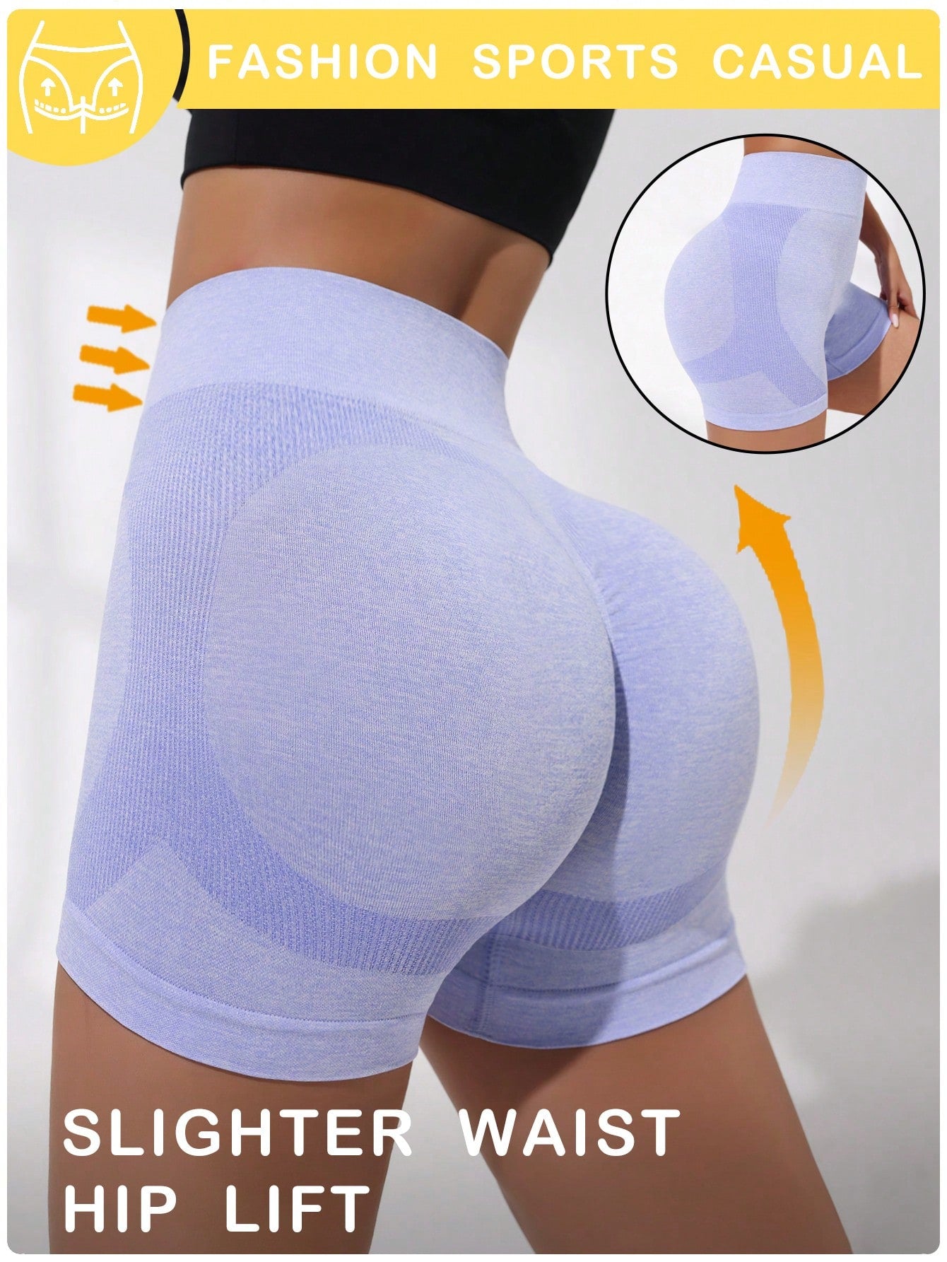 Yoga Basic Wide Waistband Sports Shorts