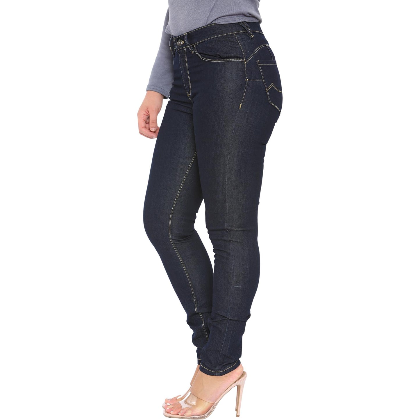 Enzo Womens Skinny Stretch Jeans Ladies New Denim Slim Fit Pants UK Size 8-22