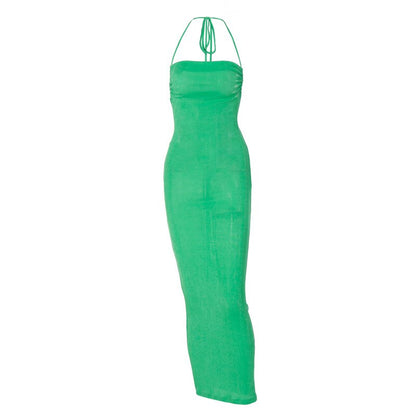 Lange Kleider mit offenem Rücken und schmalen Camisole-Trägern
