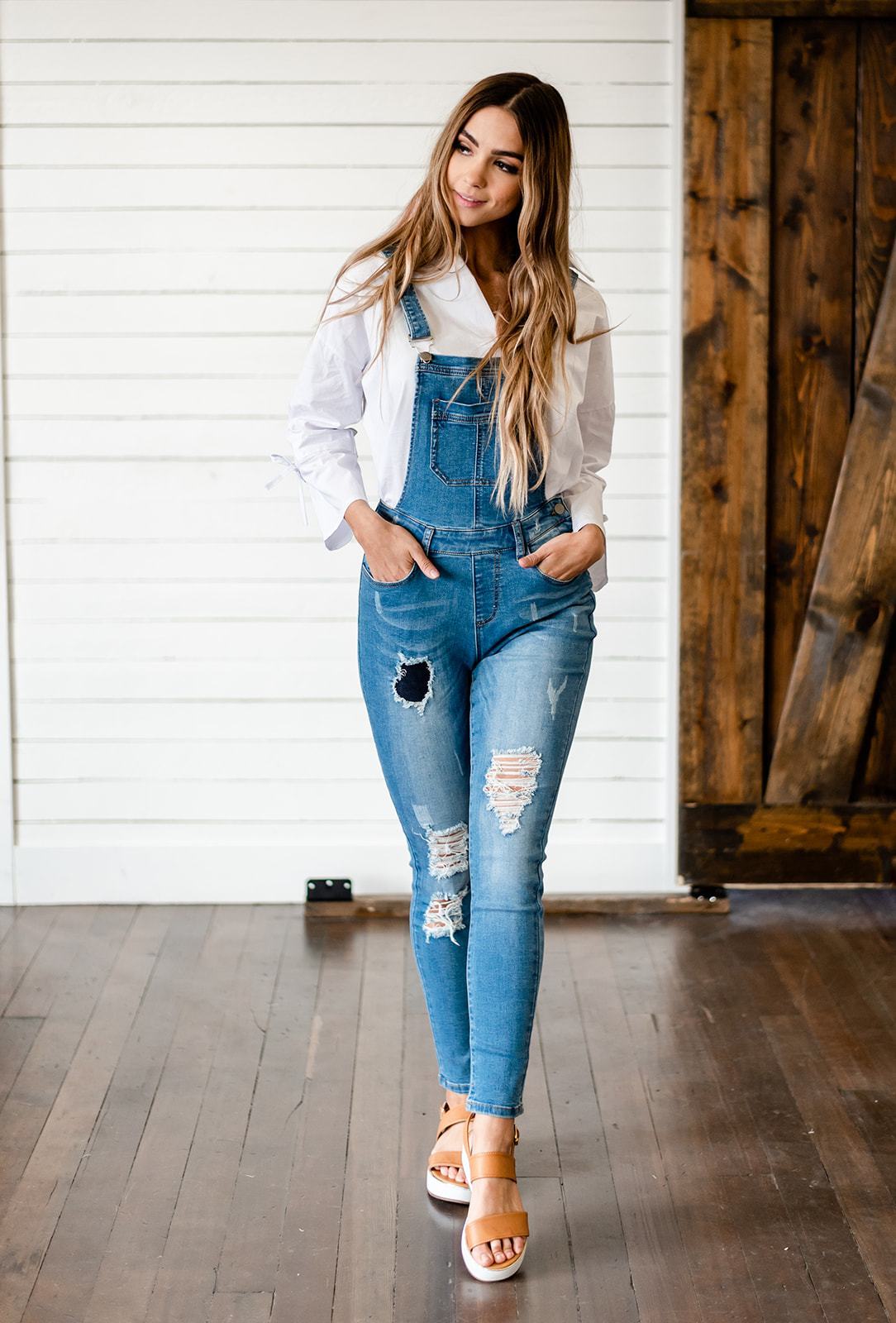 Milan Distressed Overalls-15