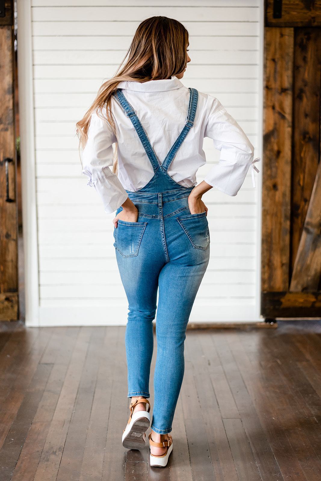 Milan Distressed Overalls-47