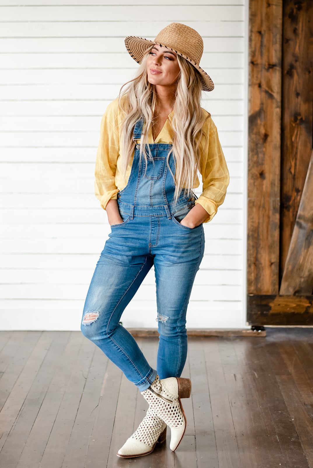 Milan Distressed Overalls-5