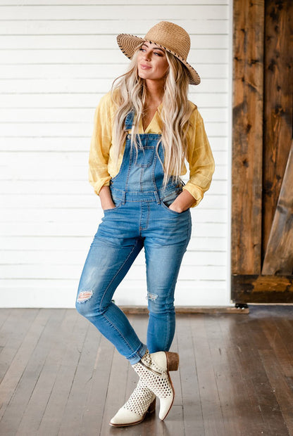 Milan Distressed Overalls-5