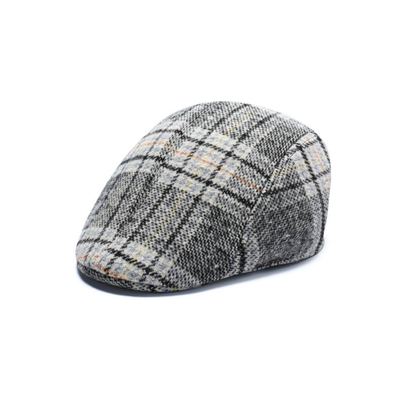 Mens Flat Cap Gatsby Tweed Baker Boy Hat Herringbone Newsboy Cap One Size