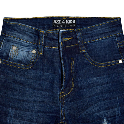 Kinder Jungen Skinny Jeans Denim Zerrissen Dehnbare Hose Neu Alter 3-13 Jahre 
