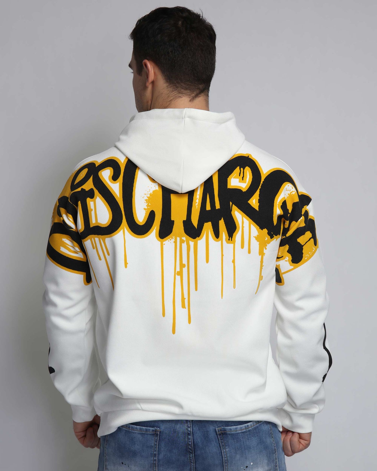 Hoodie with Distressed Print