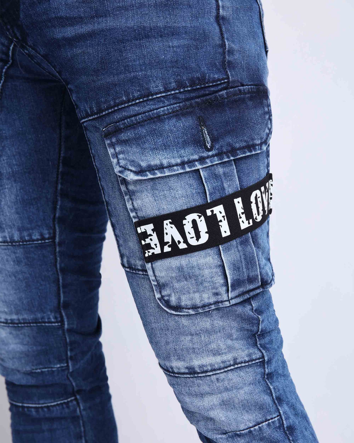 Badges Slim Fit Workwear Blue Jeans