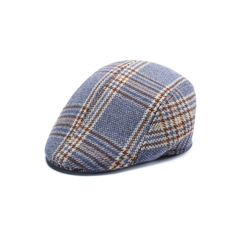 Mens Flat Cap Gatsby Tweed Baker Boy Hat Herringbone Newsboy Cap One Size