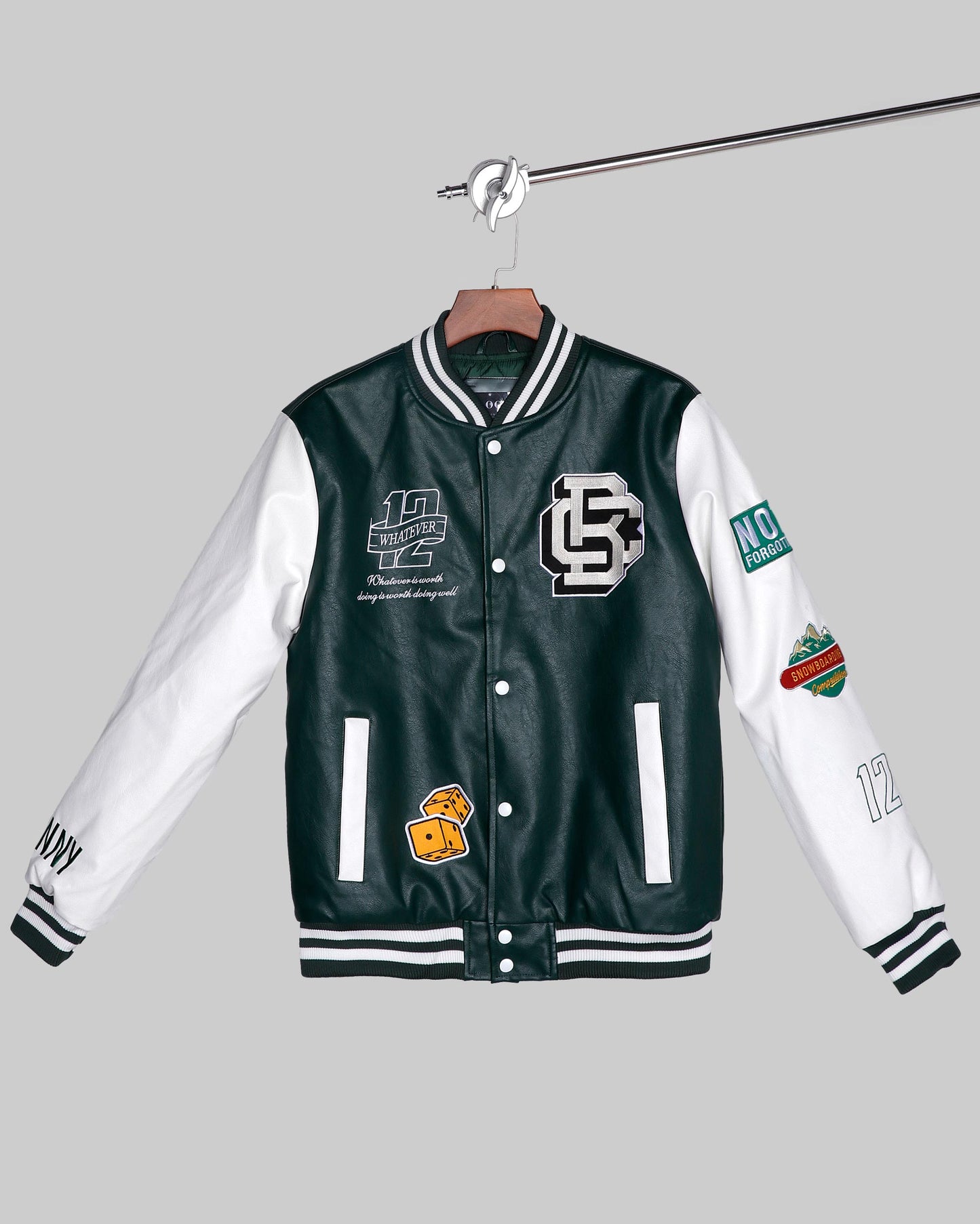 Letterman Baseball Jacket with Patches