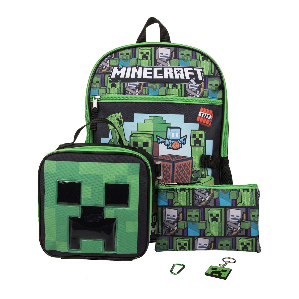 Kids Minecraft 5-Piece Backpack Set Set