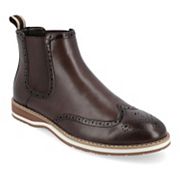 Vance Co. Thorpe Men's Tru Comfort Foam Wingtip Slip-on Chelsea Boots