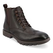 Vance Co. Bowman Tru Comfort Foam Men's Wingtip Ankle Boots