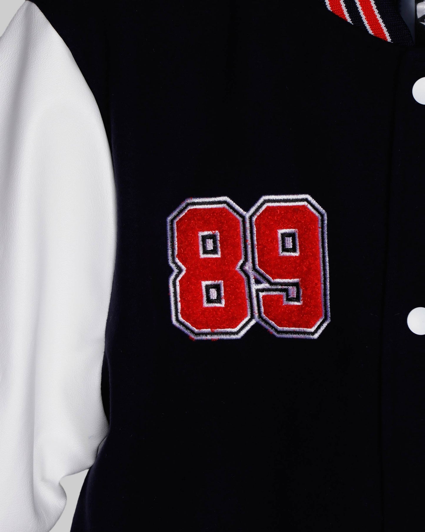 Baseball Bomber Jacket with Contrast Sleeves