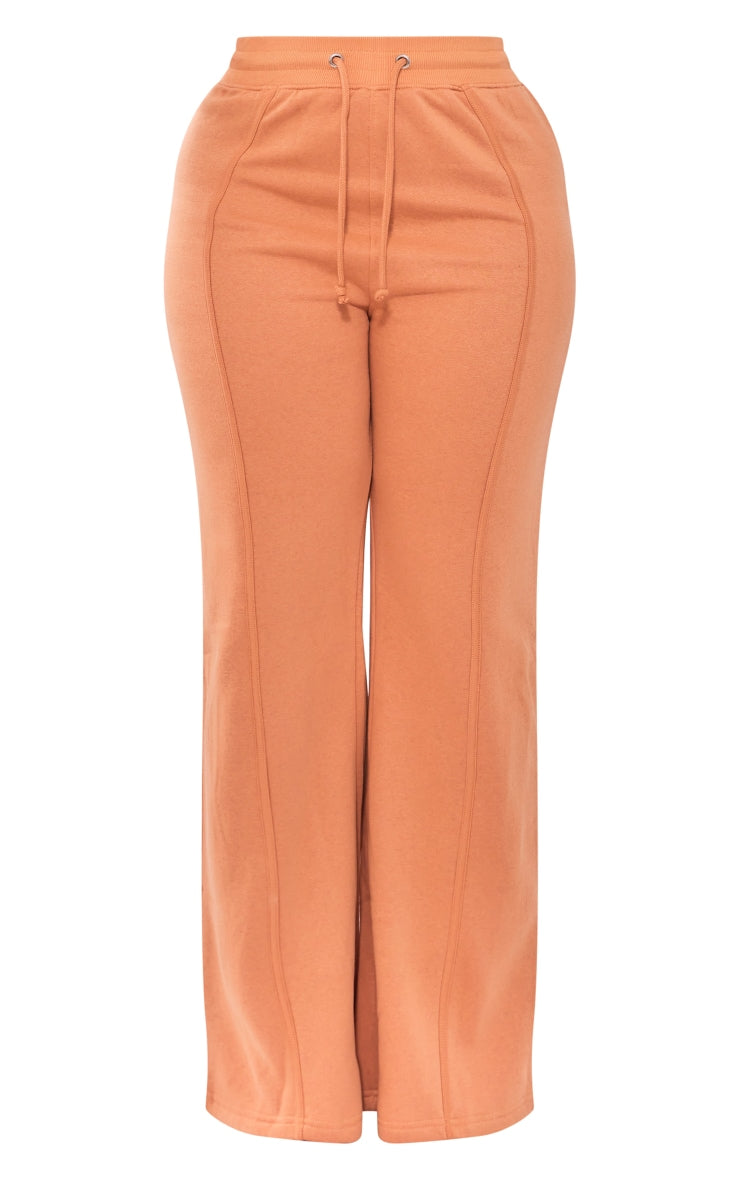 Shape Clay Binded High Waist Wide Leg Joggers