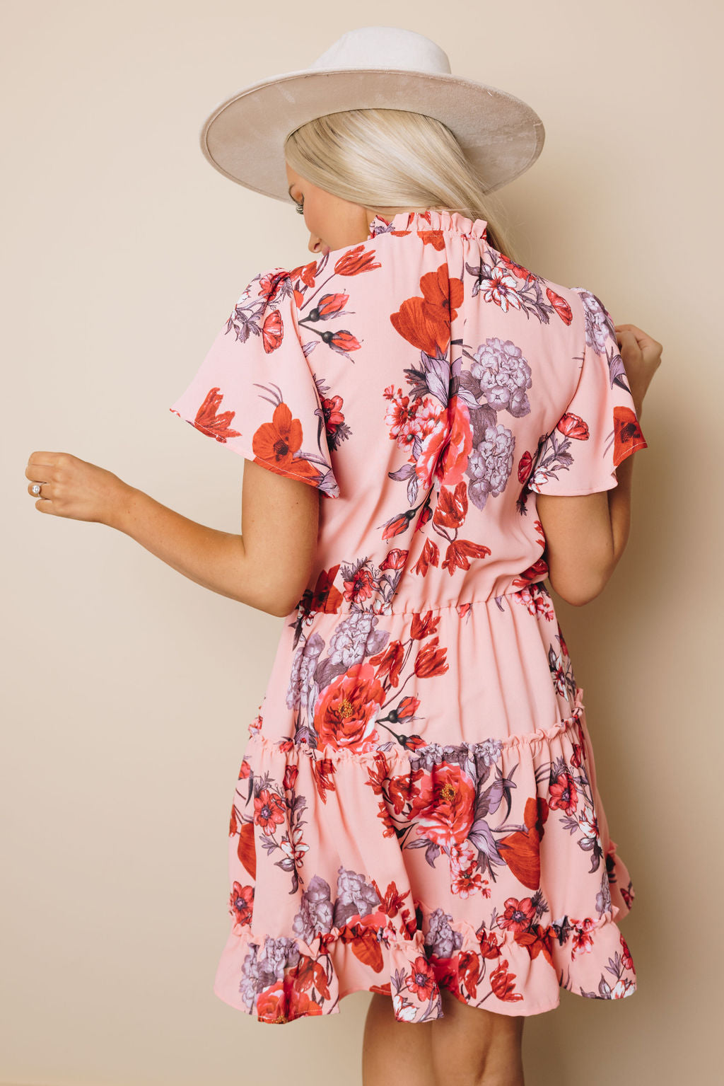 Nia Ruffled Tie Mini Dress-22
