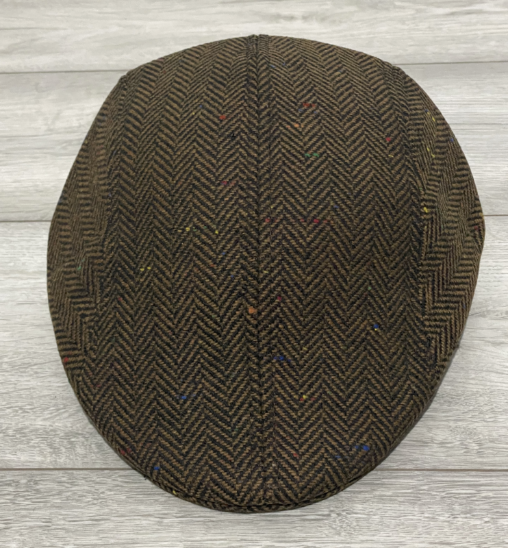 Mens Flat Cap Gatsby Tweed Baker Boy Hat Herringbone Newsboy Cap One Size